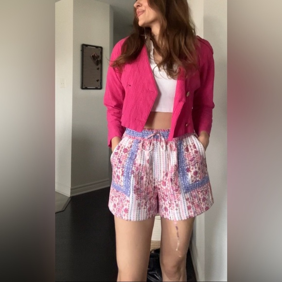 Vintage fuchsia pink blazer and short set - Picture 10 of 10